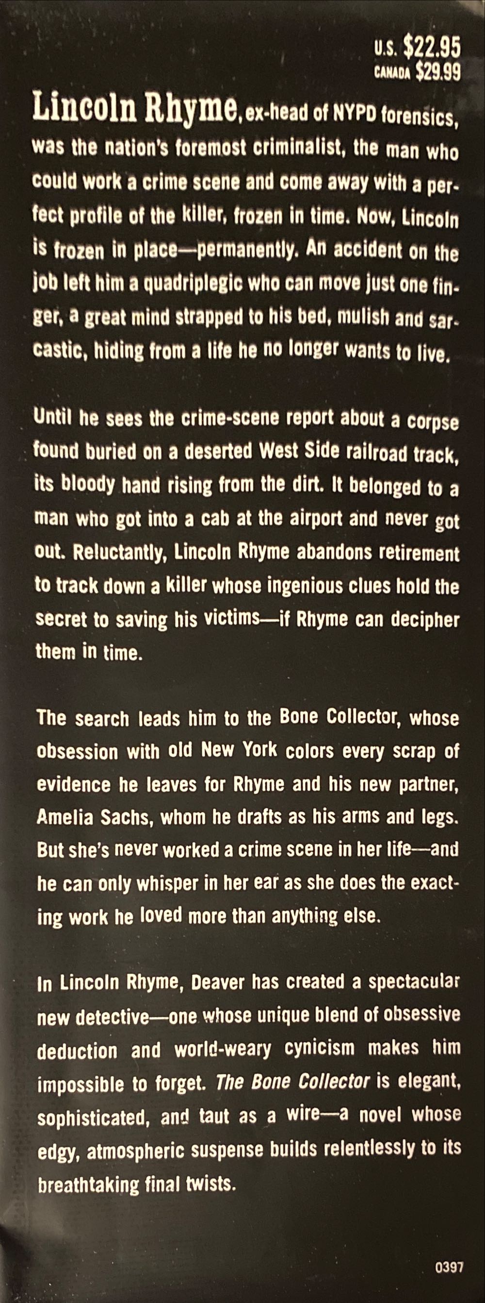 The Bone Collector - Jeffery Deaver (Viking - Hardcover) book collectible [Barcode 9780670868711] - Main Image 3