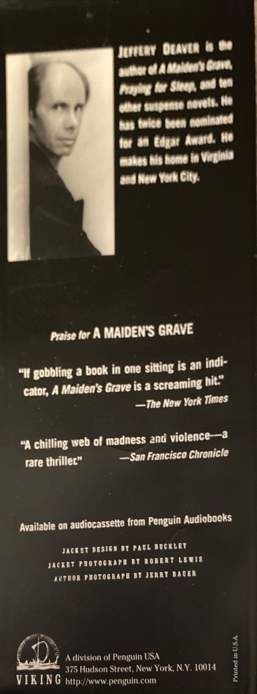 The Bone Collector - Jeffery Deaver (Viking - Hardcover) book collectible [Barcode 9780670868711] - Main Image 4