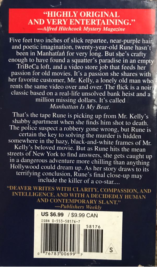 Manhattan Is My Beat - Jeffery Deaver (Bantam - Paperback) book collectible [Barcode 9780553581768] - Main Image 2