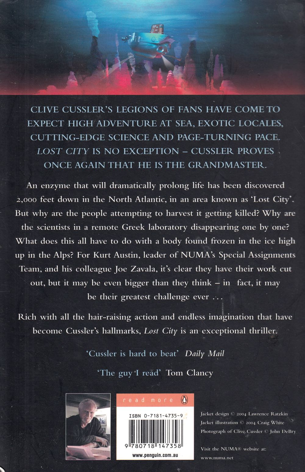 Lost City - Clive Cussler (Penguin / Michael Joseph - Trade Paperback) book collectible [Barcode 9780718147358] - Main Image 2