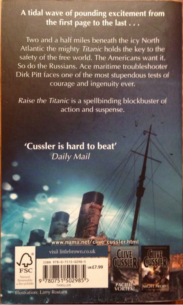 Raise The Titanic - Clive Cussler (Pocket Books - Paperback) book collectible [Barcode 9780751502985] - Main Image 2