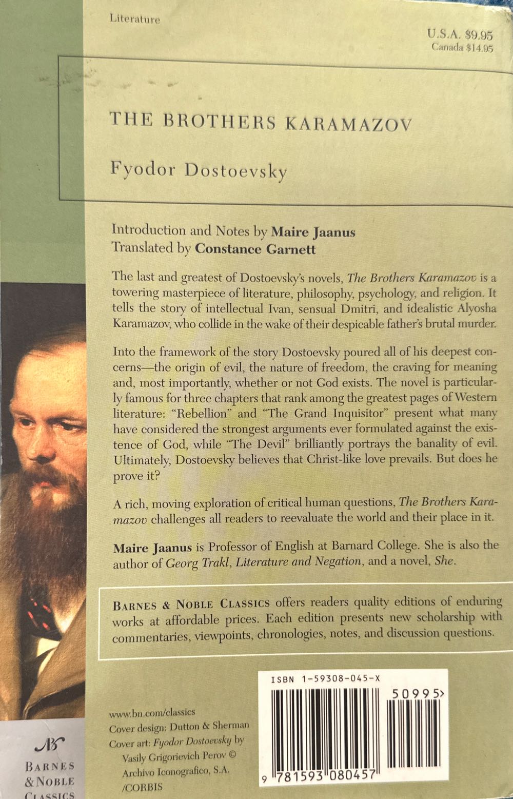 Brothers Karamazov, The - Fyodor Dostoyevsky (Barnes and Noble - Paperback) book collectible [Barcode 9781593080457] - Main Image 2