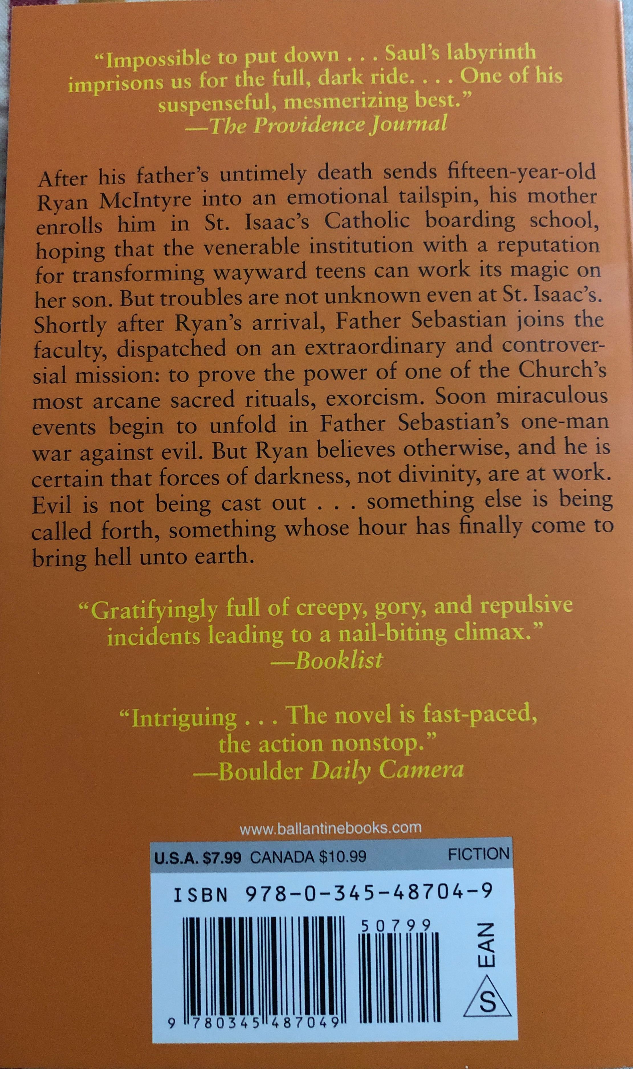 The Devils Labyrinth - Saul, John (A Ballantine Book - Paperback) book collectible [Barcode 9780345487049] - Main Image 2