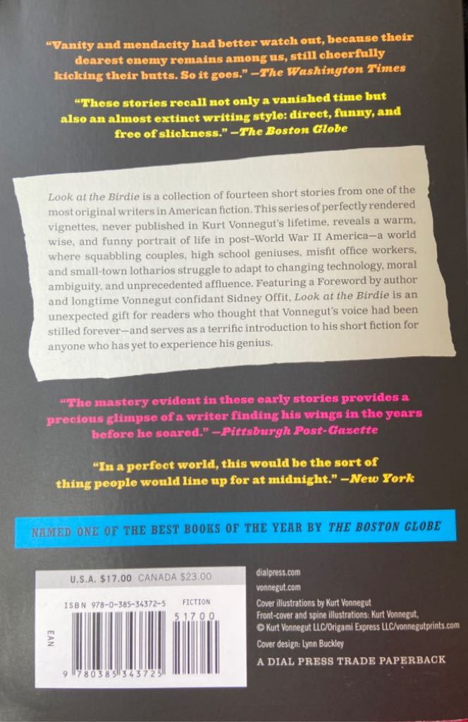 Look at the Birdie - Kurt Vonnegut (Dial Press Trade Paperback - Paperback) book collectible [Barcode 9780385343725] - Main Image 2