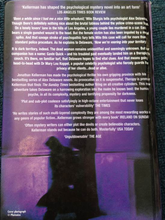 Therapy - Jonathan Kellerman book collectible [Barcode 9781920798314] - Main Image 2