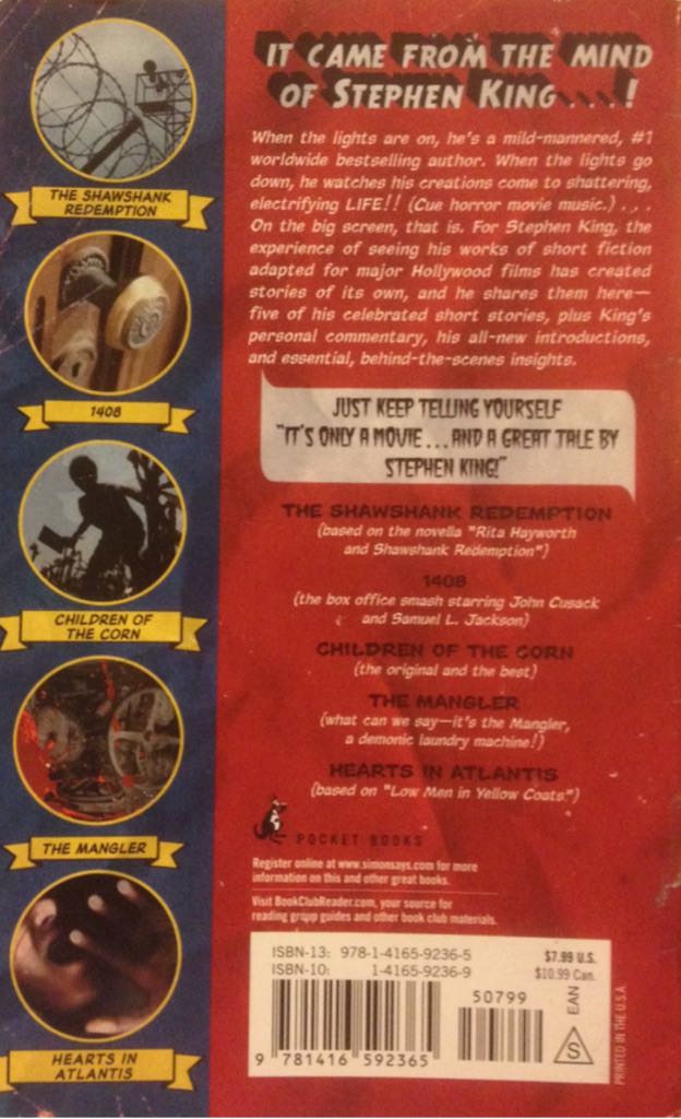 Stephen King Goes To The Movies - Stephen King (Pocket Books - Paperback) book collectible [Barcode 9781416592365] - Main Image 2