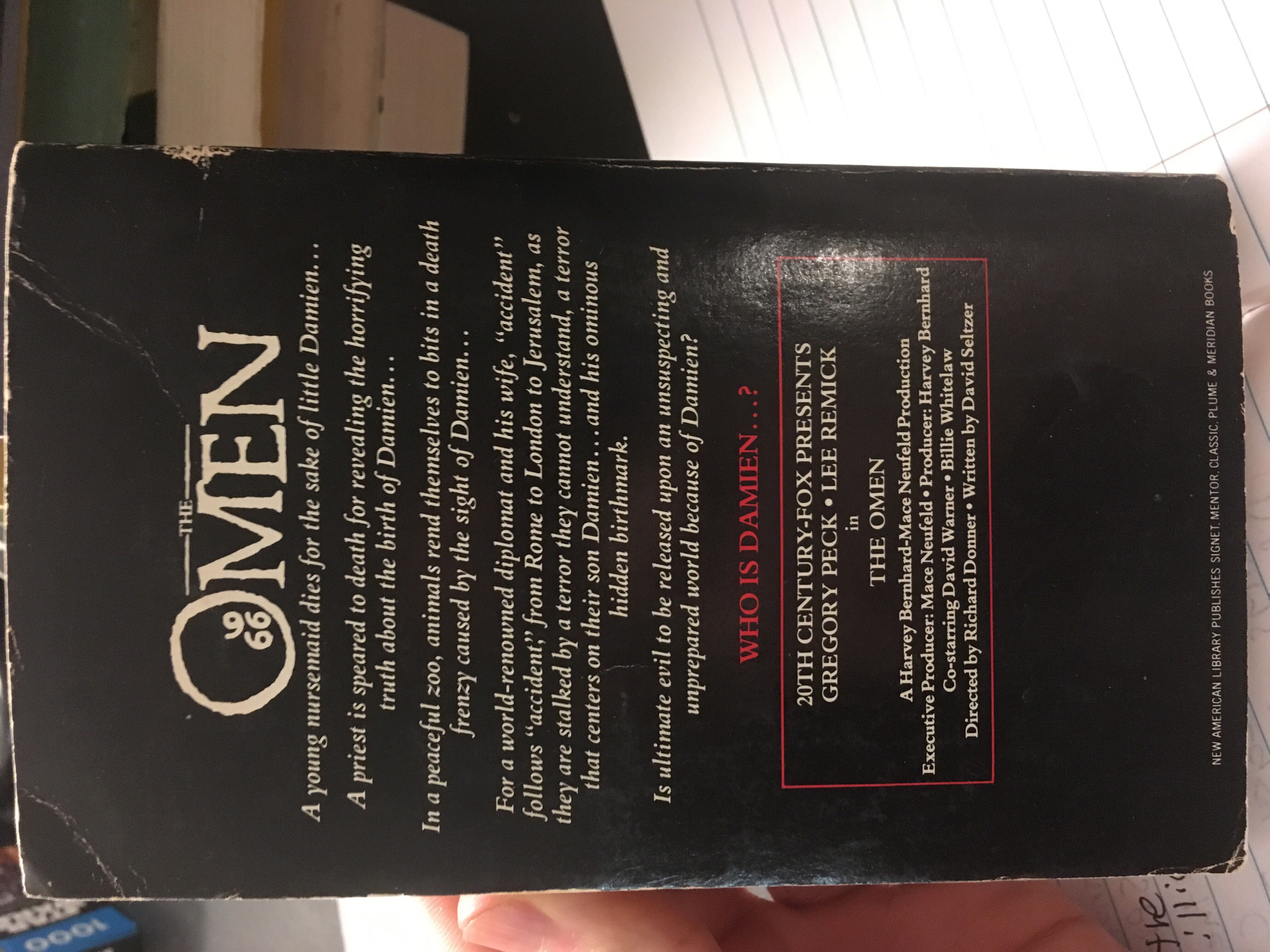 The Omen - David seltzer (Signet - Paperback) book collectible - Main Image 2