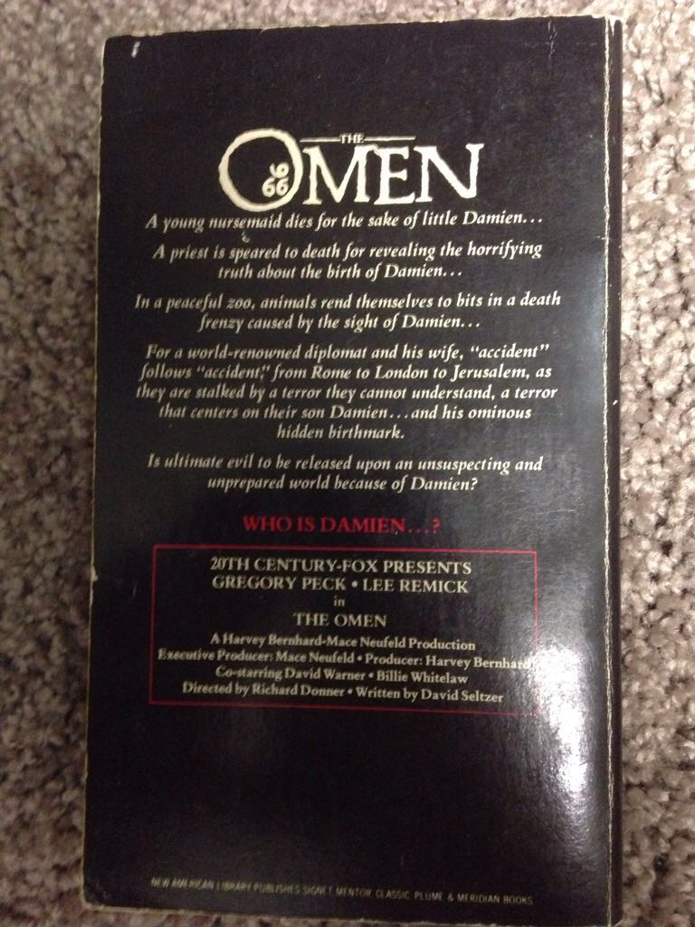 The Omen - David Seltzer (Signet - Paperback) book collectible - Main Image 2
