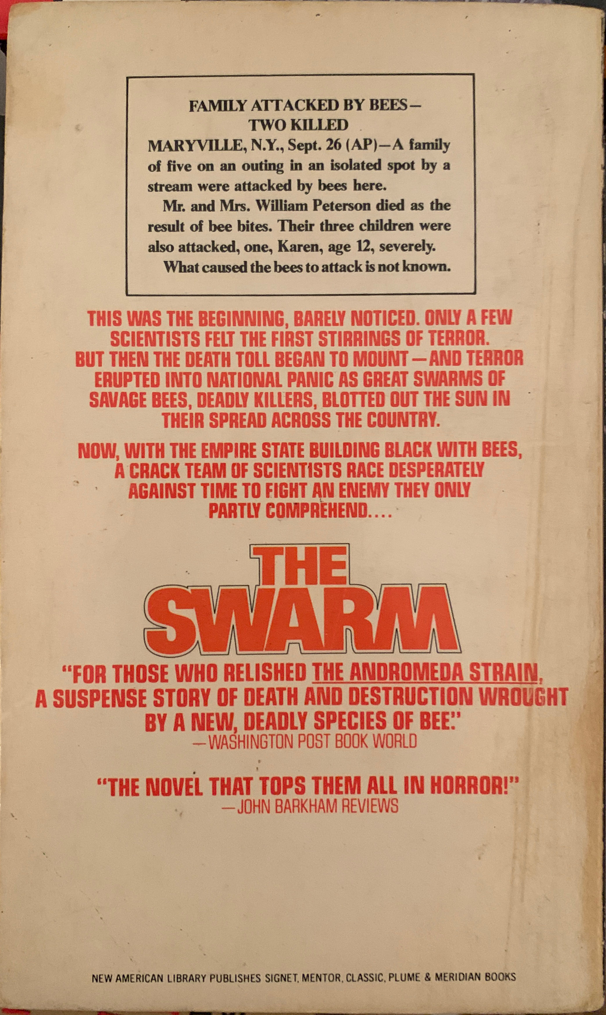 The Swarm - Arthur Herzog (A Signet Book - Paperback) book collectible - Main Image 2