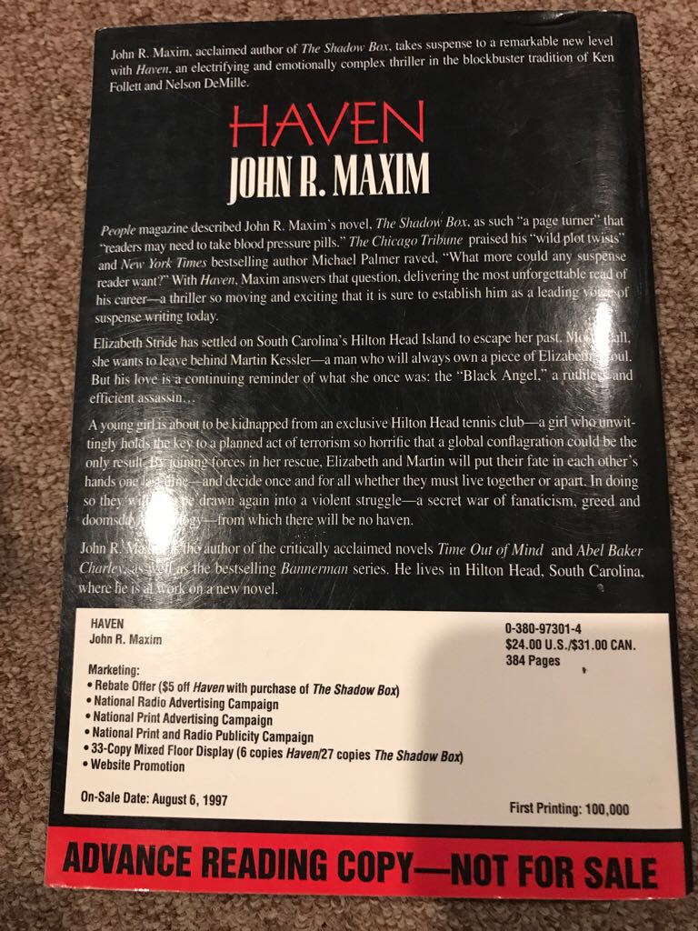 Haven - Ruth Gruber (Avon Books - Hardcover) book collectible [Barcode 9780380973019] - Main Image 2