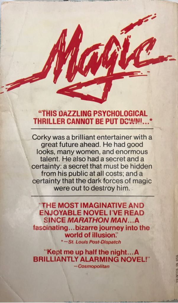 Magic - William Goldman (Dell Publishing Company - Paperback) book collectible [Barcode 9780440151418] - Main Image 2