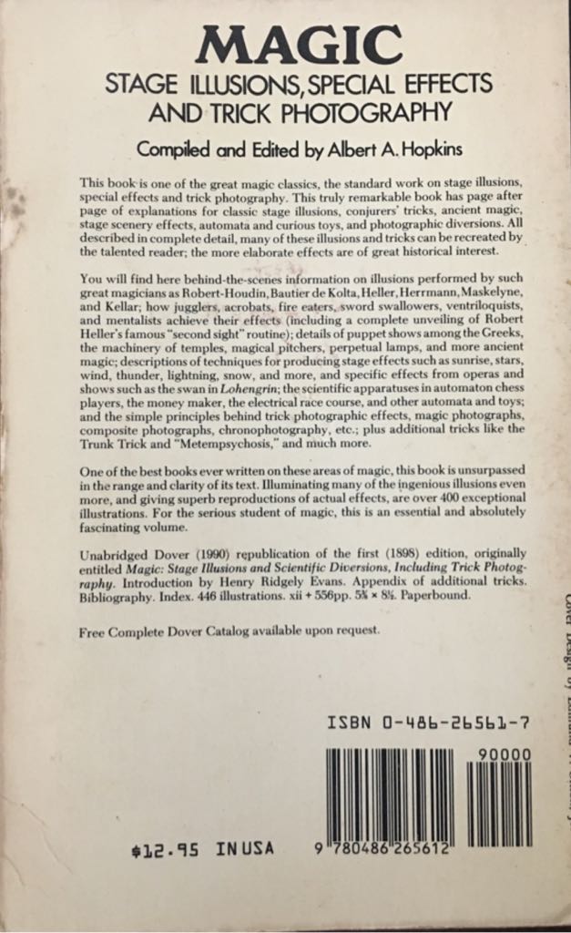 Magic - Magic (Courier Corporation - Paperback) book collectible [Barcode 9780486265612] - Main Image 2