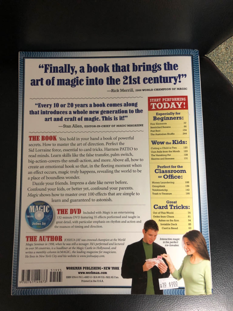 Magic - The Complete Course - Joshua Jay (Workman Publishing - Paperback) book collectible [Barcode 9780761149873] - Main Image 2