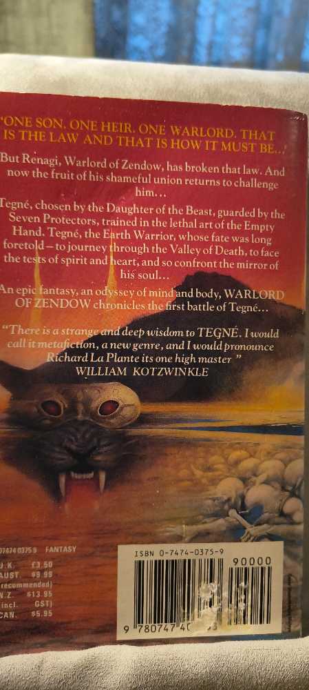 Tegne - Richard La Plante (Sphere) book collectible [Barcode 9780747403753] - Main Image 2