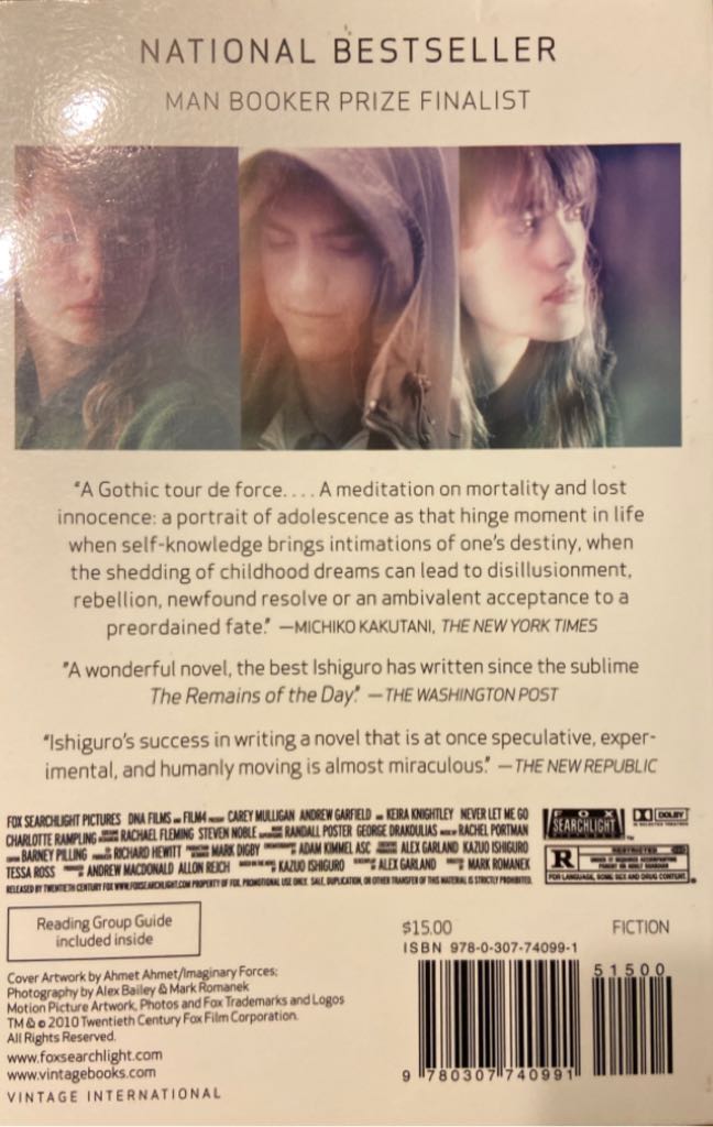 Never Let Me Go - Kazuo Ishiguro (Vintage - Paperback) book collectible [Barcode 9780307740991] - Main Image 2