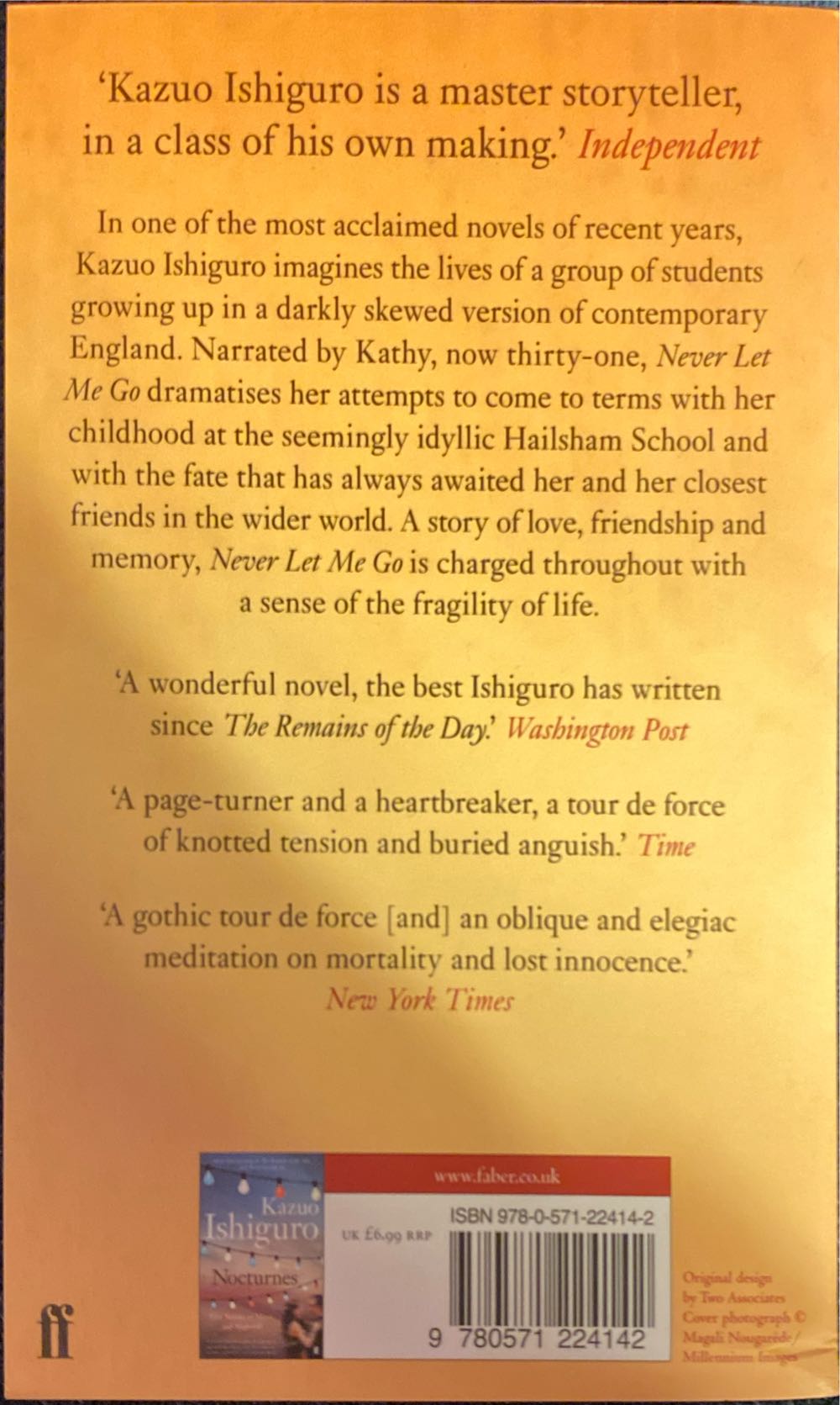 Never Let Me Go - Kazuo Ishiguro (TBS/GBS/Transworld - Paperback) book collectible [Barcode 9780571224142] - Main Image 2