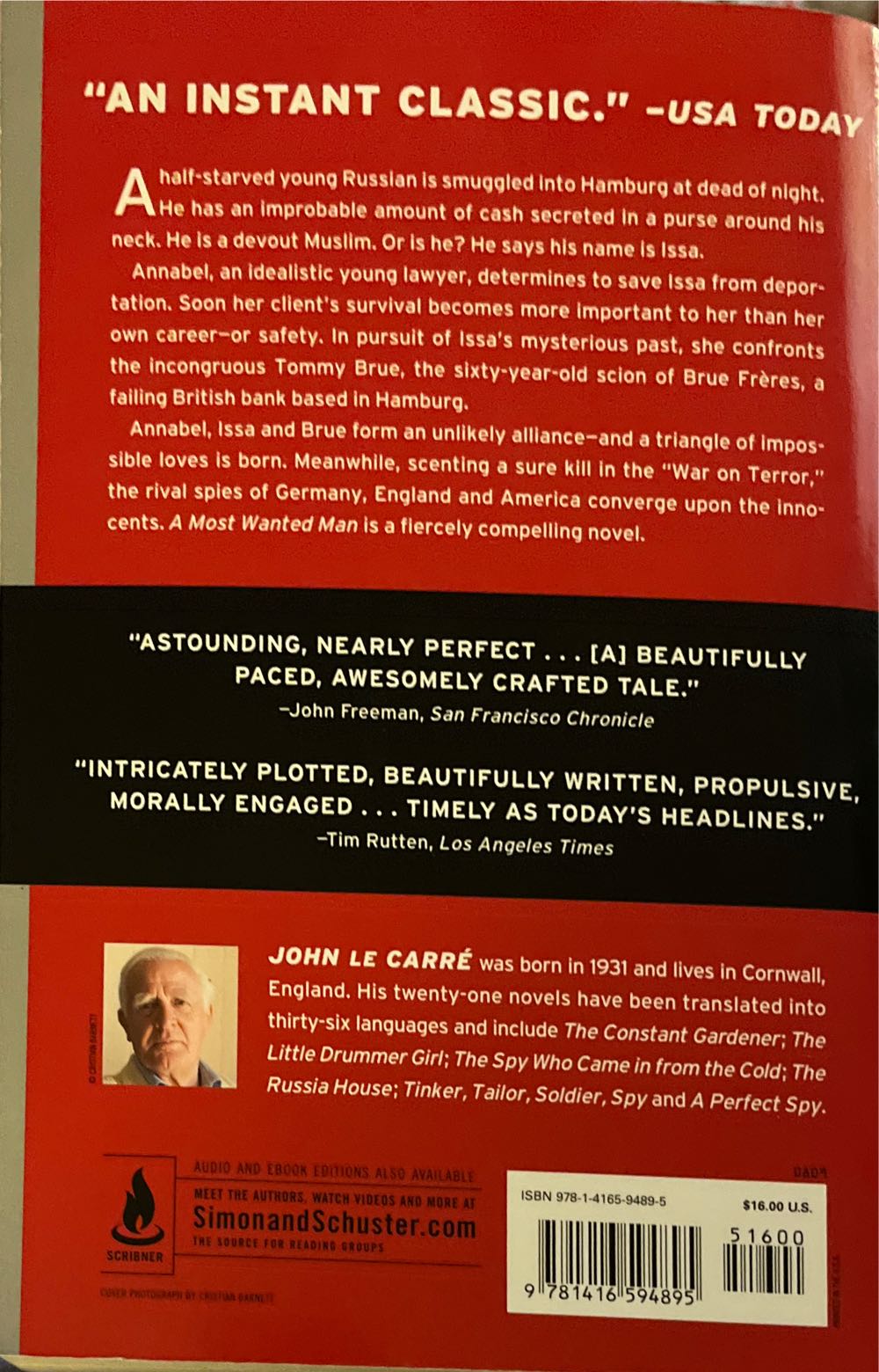 A Most Wanted Man - John Le Carre (Chas. Scribner’s - Paperback) book collectible [Barcode 9781416594895] - Main Image 2