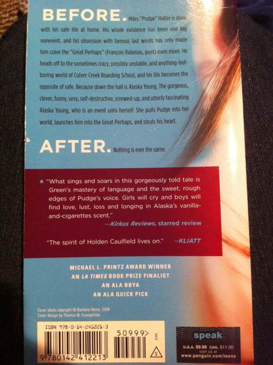  Looking For Alaska - John Green (Harper Collins Childrens - Paperback) book collectible [Barcode 9780007209255] - Main Image 2