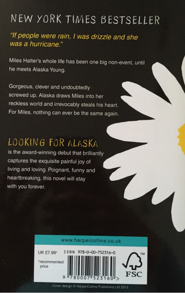 Looking For Alaska  (Harper Collins Publishers - Paperback) book collectible - Main Image 2