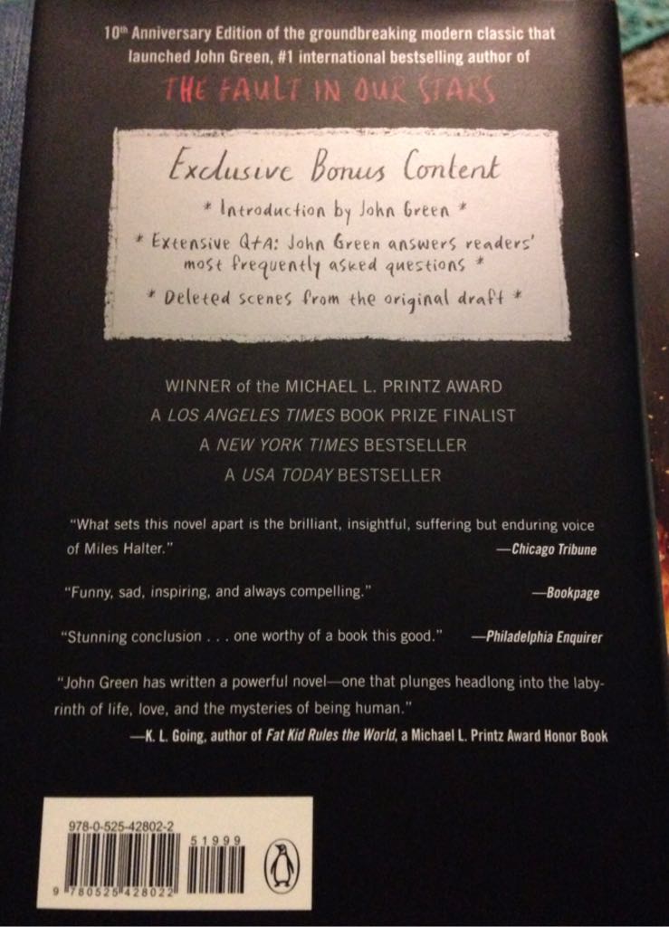 Looking For Alaska  book collectible - Main Image 2