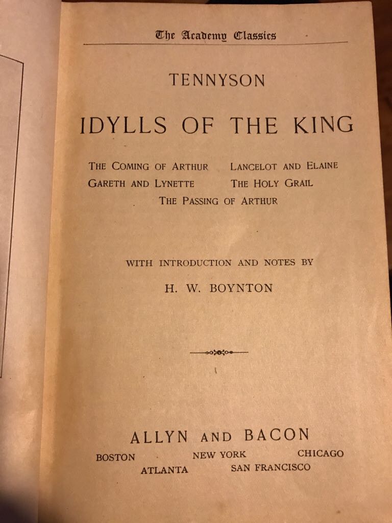 Idylls of the King - Alfred Lord Tennyson (Allyn and Bacon - Hardcover) book collectible - Main Image 2