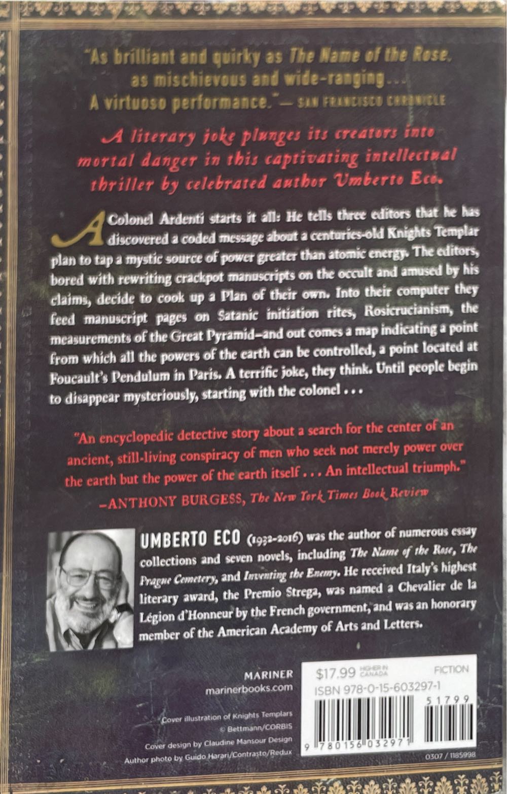 Foucaults Pendulum - Umberto Eco (Franklin Library - Paperback) book collectible [Barcode 9780156032971] - Main Image 2