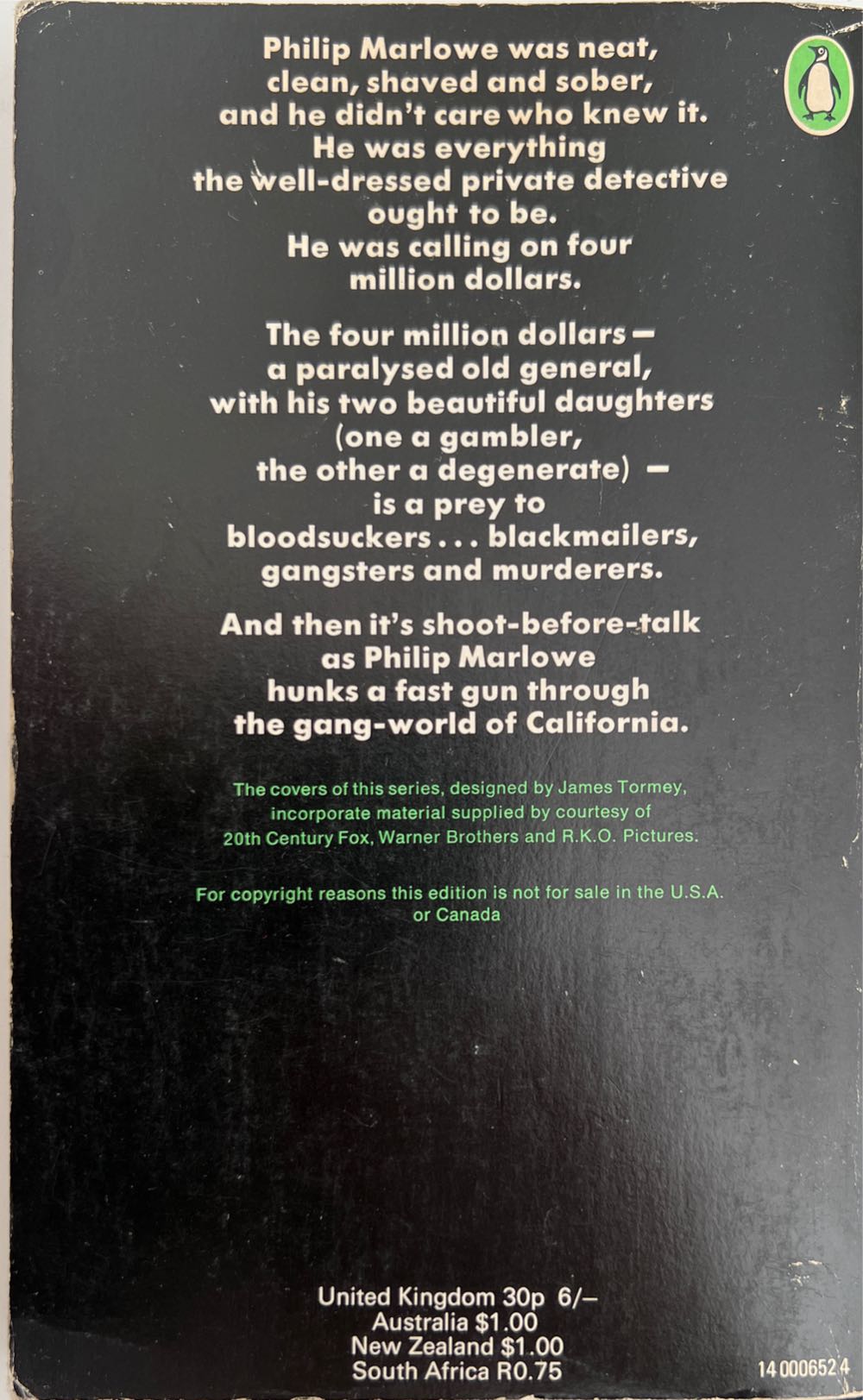 The Big Sleep - Raymond Chandler (Penguin Modern Classics - Paperback) book collectible [Barcode 9780140006520] - Main Image 2