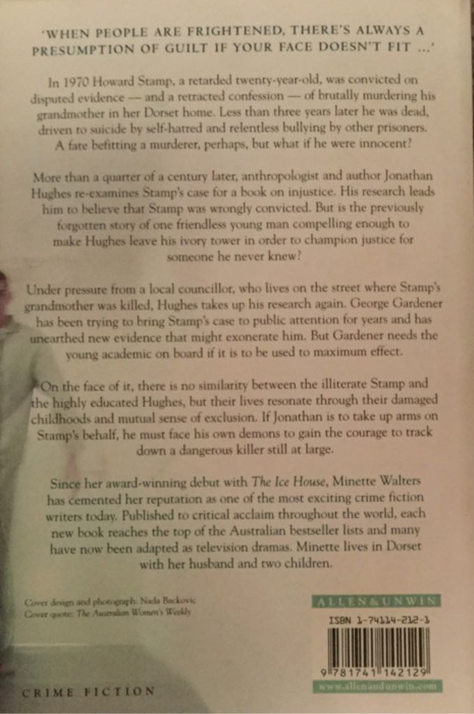 Novel10-Disordered Minds - Minette Walters (Allen And Unwin - Trade Paperback) book collectible [Barcode 9781741142129] - Main Image 2