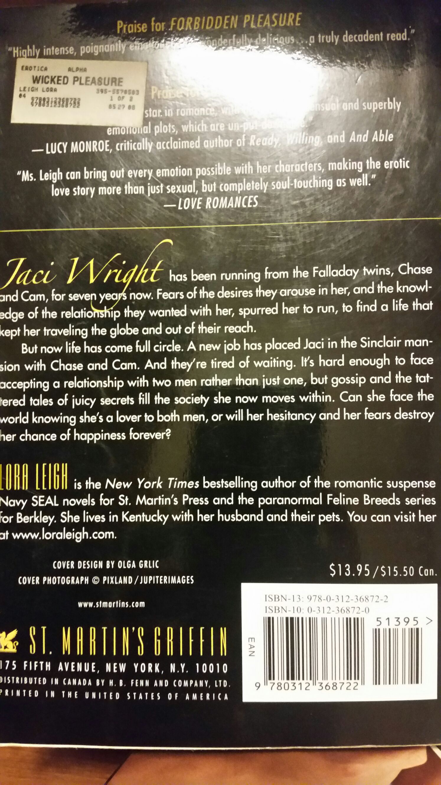 Wicked Pleasure - Lora Leigh (St. Martin’s Paperbacks - Trade Paperback) book collectible [Barcode 9780312368722] - Main Image 2