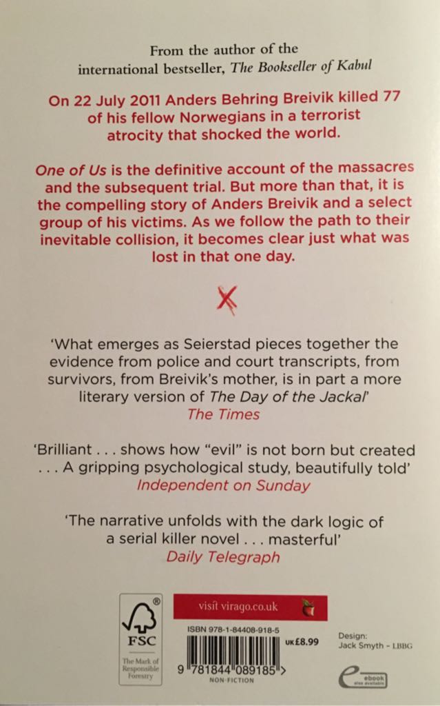 One Of Us - Asne Seierstad (Virago - Paperback) book collectible [Barcode 9781844089185] - Main Image 2
