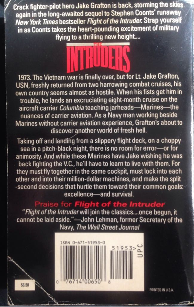 Intruders, The - Stephen Coonts (A Pocket Book) book collectible [Barcode 9780671519537] - Main Image 2