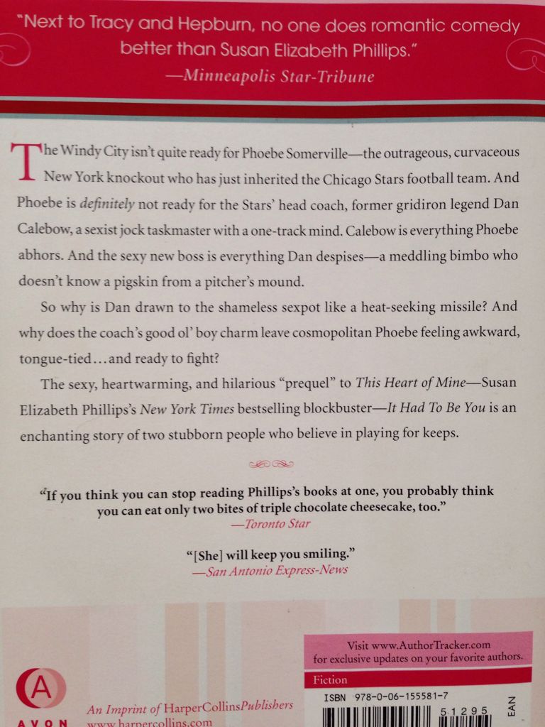It Had To Be You - Susan Elizabeth Phillips (William Morrow Paperbacks - Paperback) book collectible [Barcode 9780061555817] - Main Image 2