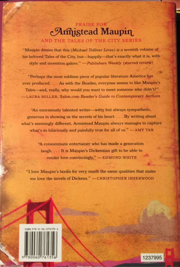 Michael Tolliver Lives - Armistead Maupin (HarperCollins - Hardcover) book collectible [Barcode 9780060761356] - Main Image 2