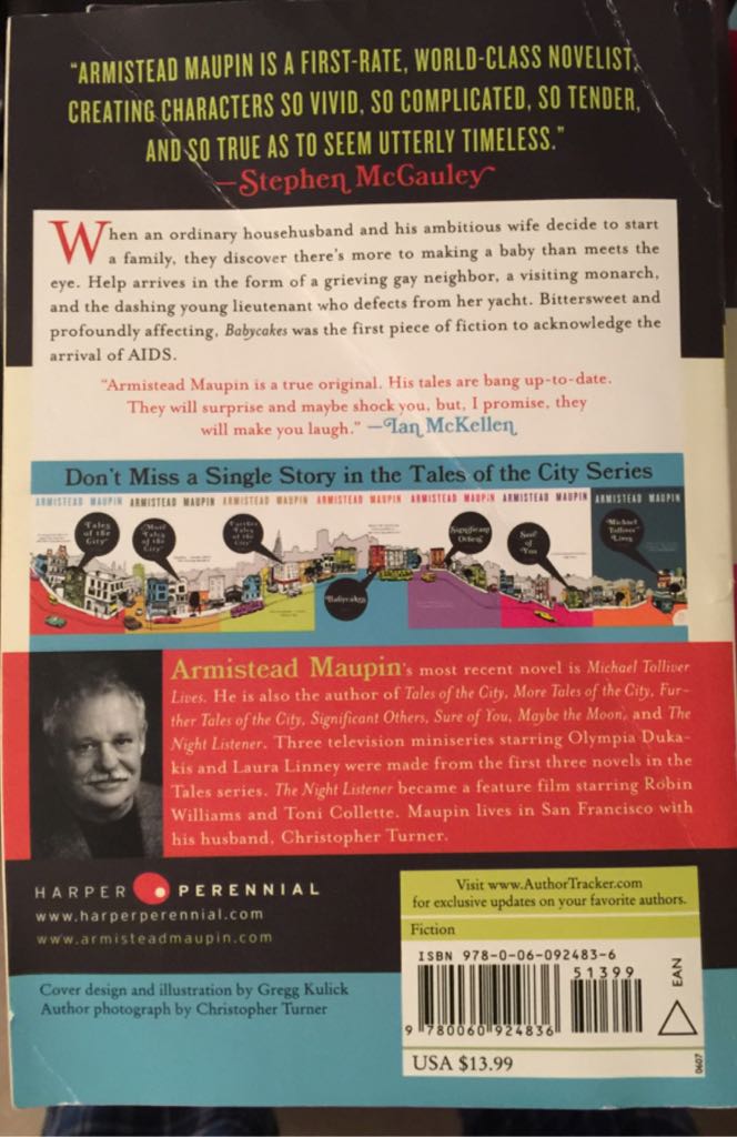Babycakes - Armistead Maupin (Harper & Row - Paperback) book collectible [Barcode 9780060924836] - Main Image 2