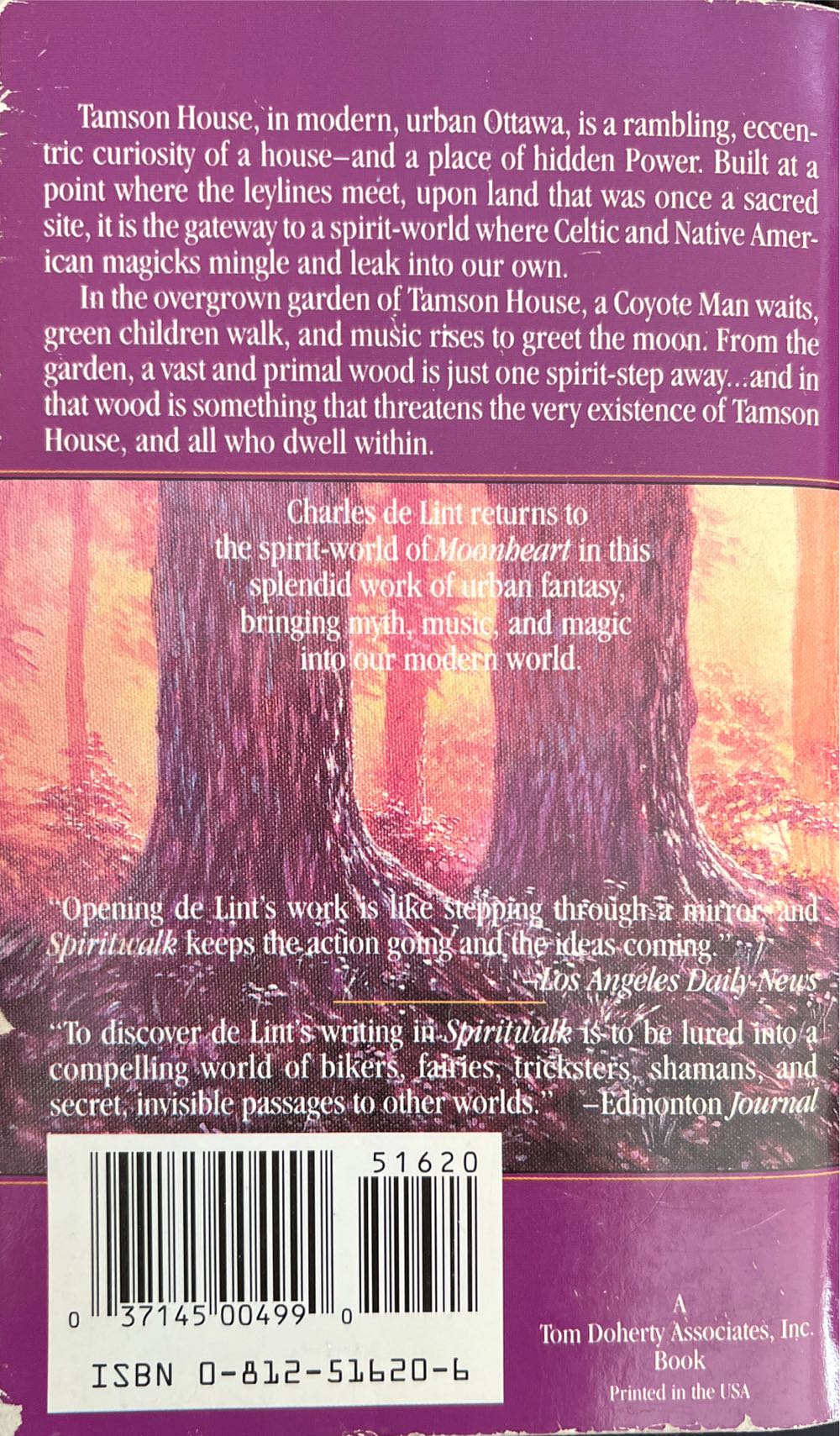 Spiritwalk - Charles de Lint (Tor - Paperback) book collectible [Barcode 9780812516203] - Main Image 2