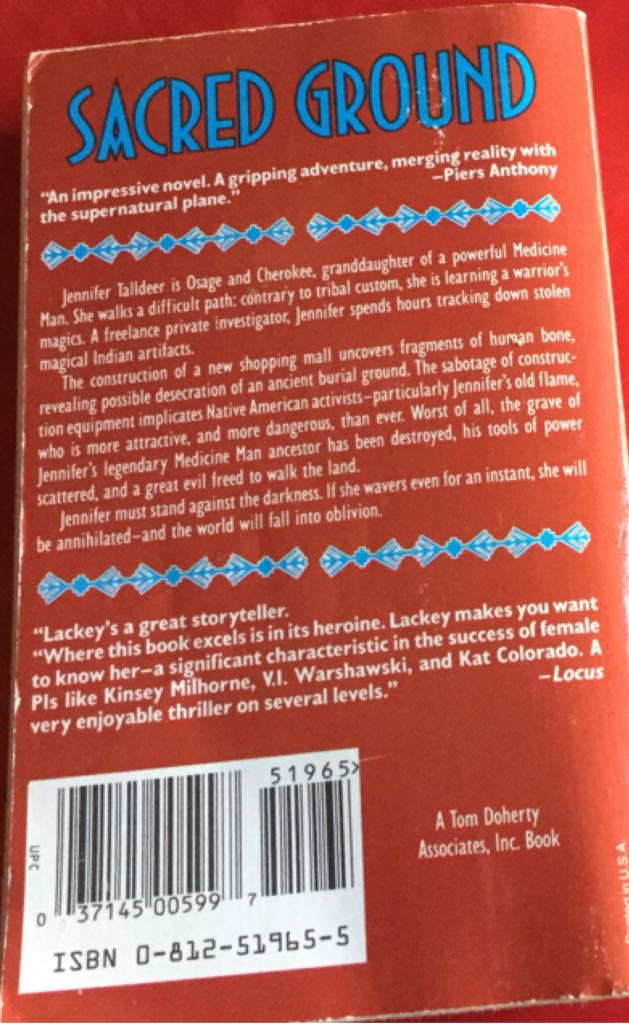 Sacred Ground - Mercedes Lackey (Tor Fantasy - Paperback) book collectible [Barcode 9780812519655] - Main Image 2