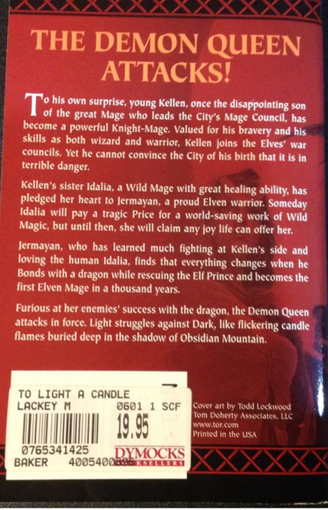 To Light A Candle - Mercedes Lackey (Tor Fantasy - Paperback) book collectible [Barcode 9780765341426] - Main Image 2