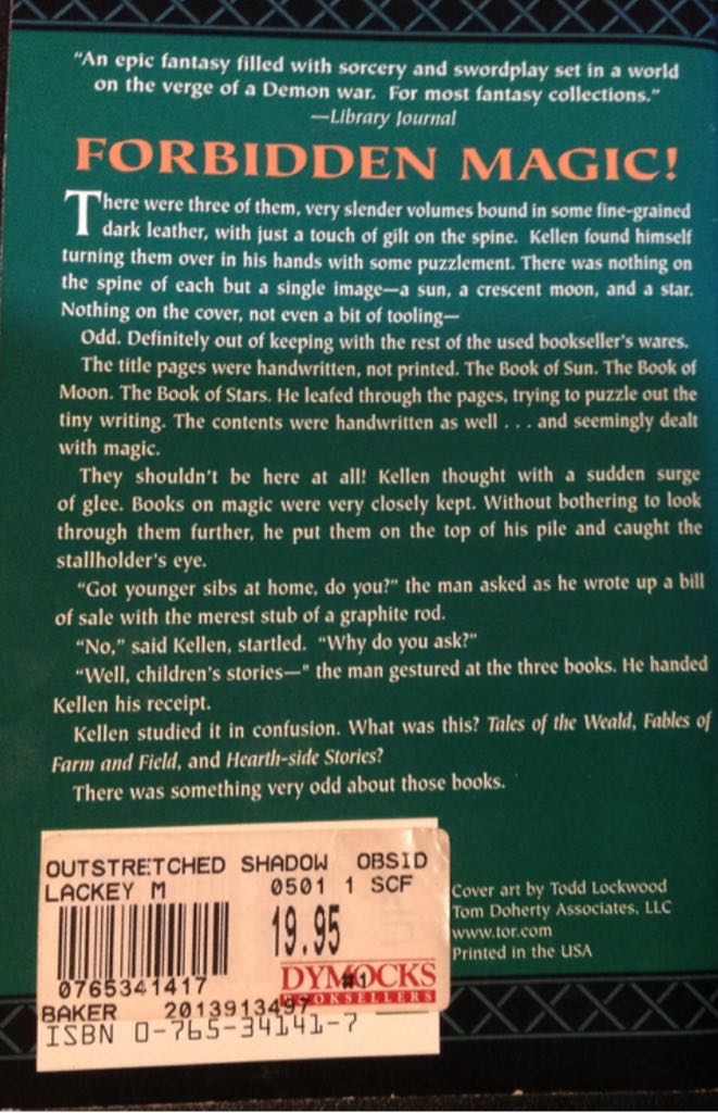 The Outstretched Shadow - Mercedes Lackey (Tor Fantasy - Paperback) book collectible [Barcode 9780765341419] - Main Image 2