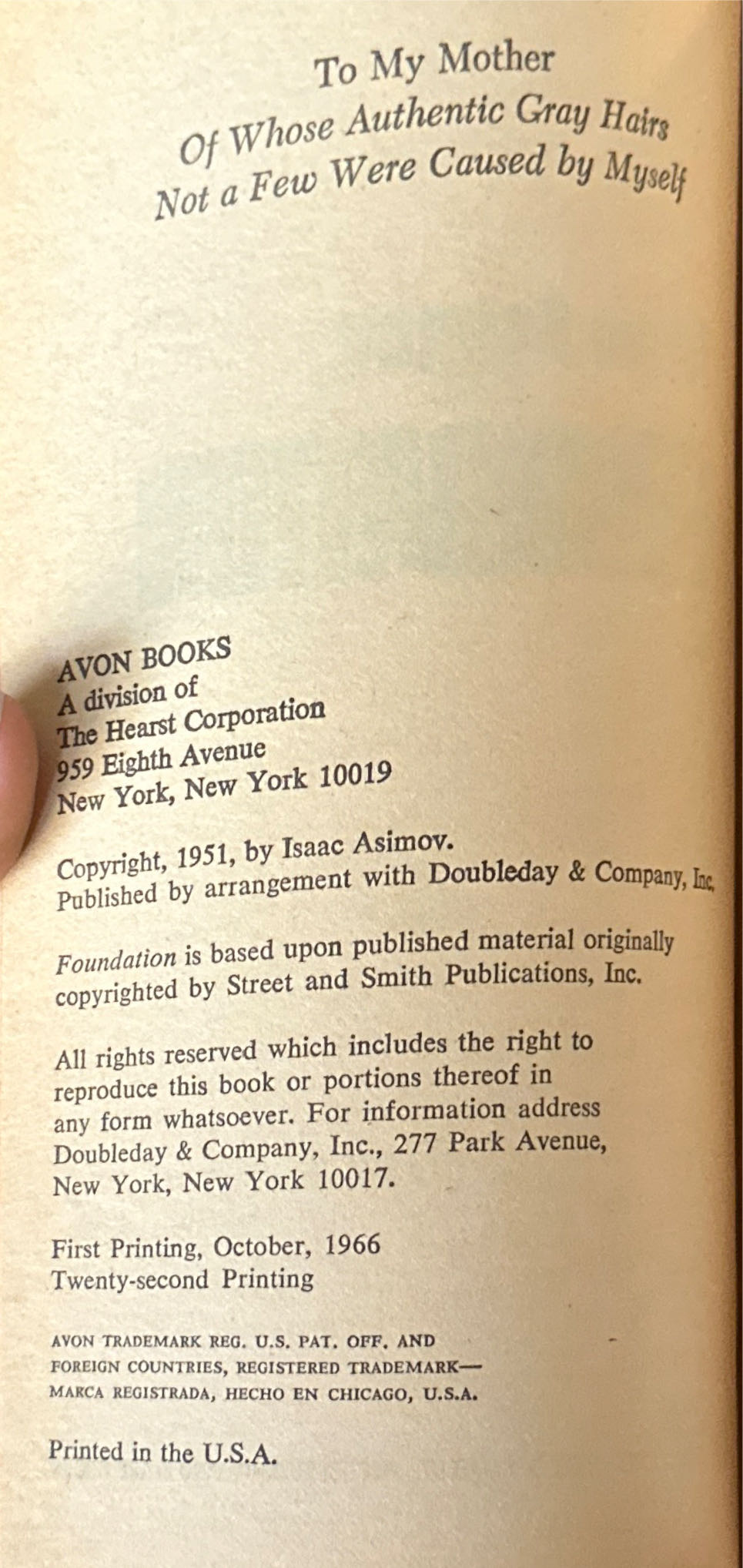 Foundation - Isaac Asimov (Avon - Paperback) book collectible [Barcode 9780553900347] - Main Image 3