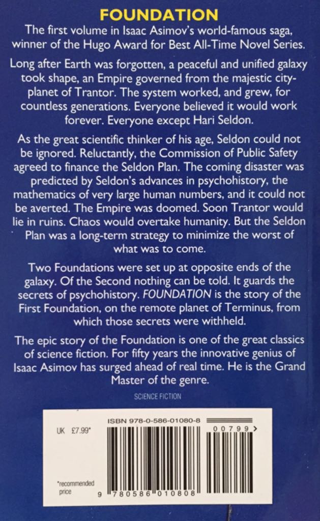 Foundation - Isaac Asimov (Harper Voyager - Paperback) book collectible [Barcode 9780586010808] - Main Image 2