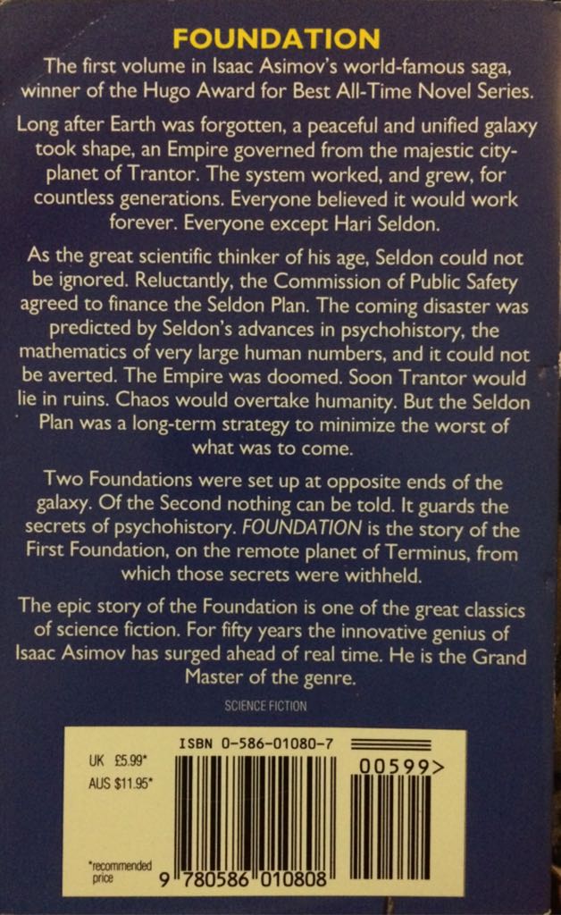 Foundation  (Harper Collins Publishers - Paperback) book collectible - Main Image 2