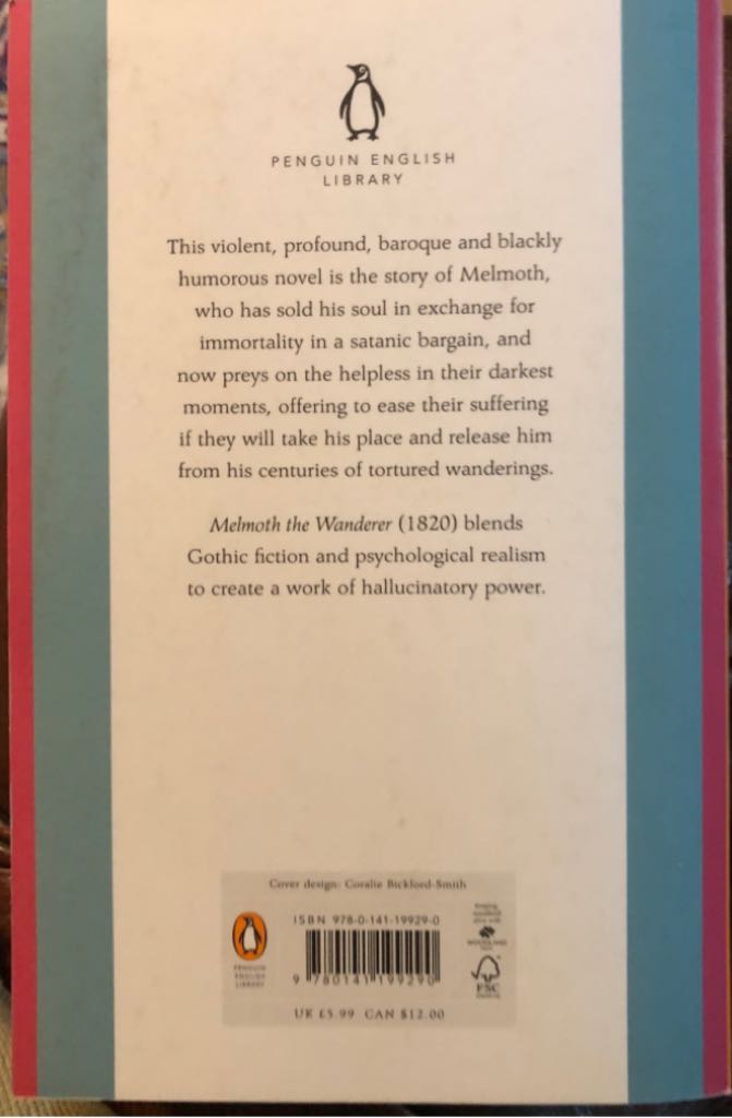 Melmoth the Wanderer - Charles Robert Maturin (Penguin UK - Paperback) book collectible [Barcode 9780141199290] - Main Image 2