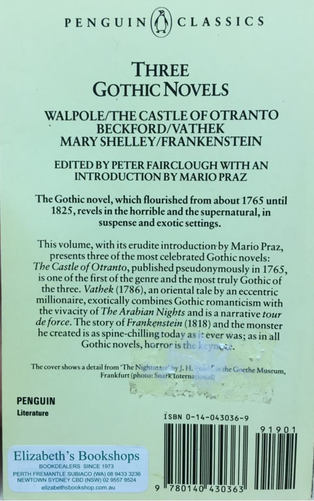 Three Gothic Novels - Peter Fairclough (Penguin Classics - Paperback) book collectible [Barcode 9780140430363] - Main Image 2