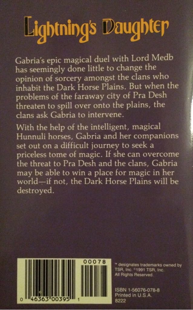 Lightnings Daughter - Mary H. Herbert (TSR - Paperback) book collectible [Barcode 9781560760788] - Main Image 2