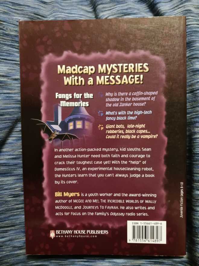 Bloodhounds Inc. #5 Fangs for the Memories - Bill Myers (Bethany House Pub - Paperback) book collectible [Barcode 9781556614897] - Main Image 2