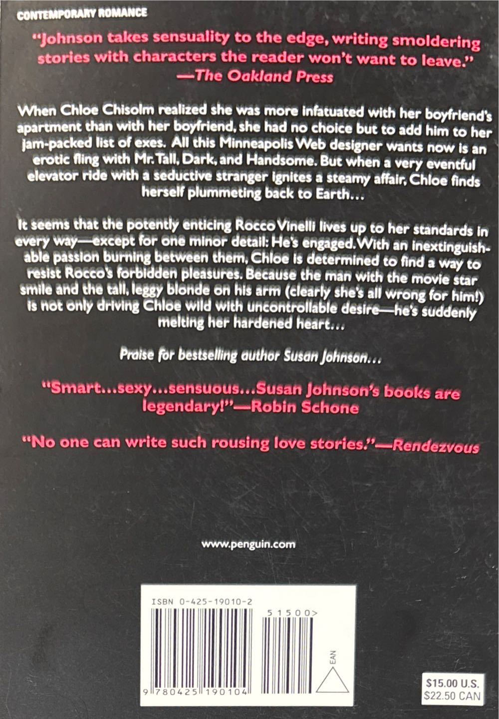 Susan Johnson: SA: Hot Pink - Susan Johnson (Berkley Books - Trade Paperback) book collectible [Barcode 9780425190104] - Main Image 2