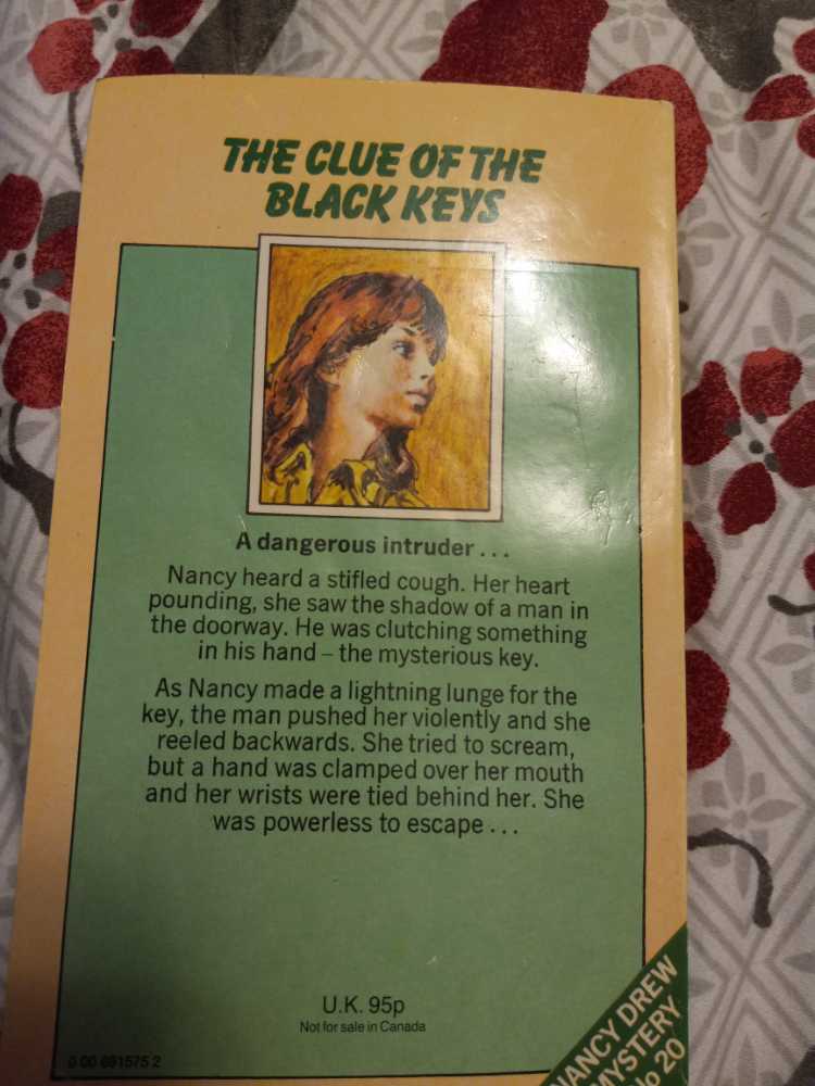 Nancy Drew #20 The Clue Of The Black Keys - Carolyn Keene (Armada - Paperback) book collectible [Barcode 9780006915751] - Main Image 2