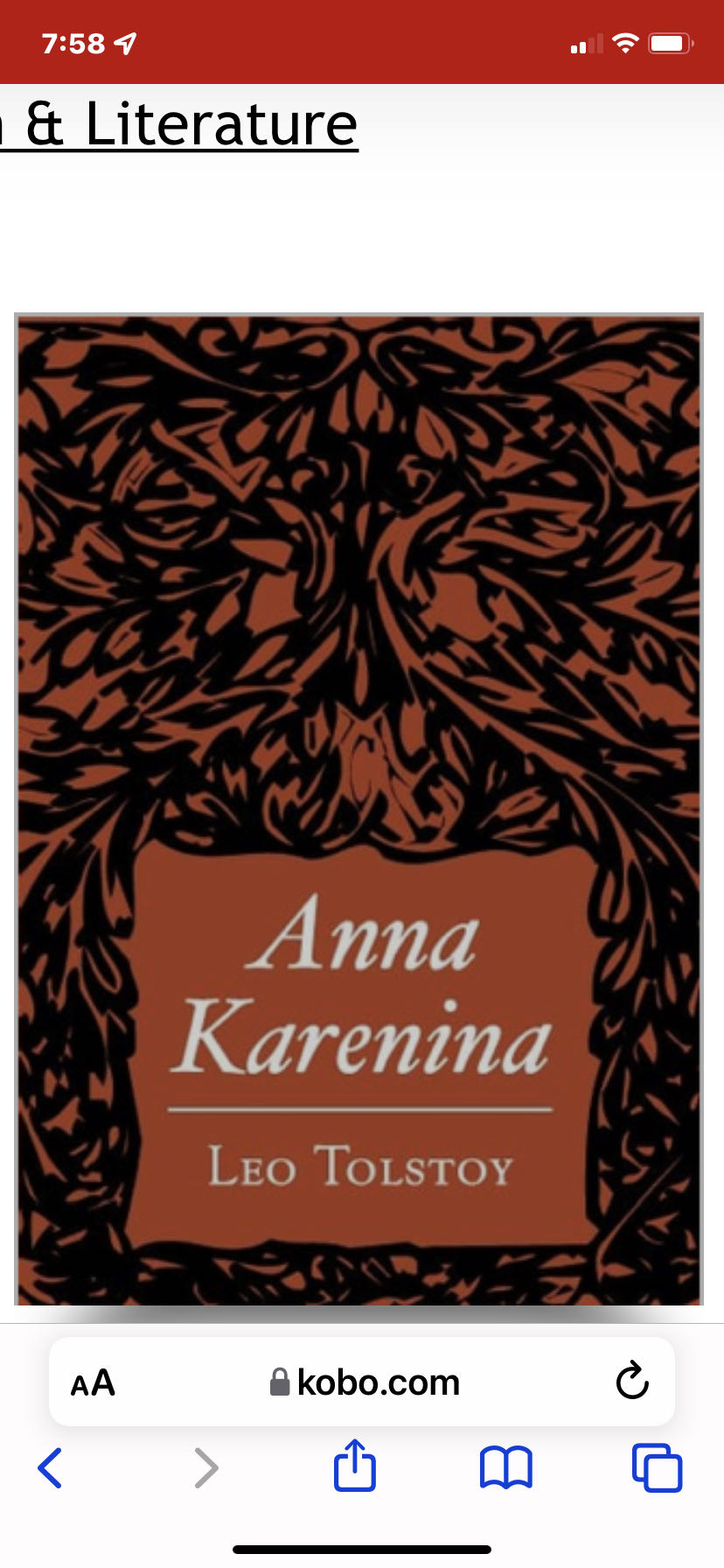 Anna Karenina - Leo Tolstoy (Vintage - Paperback) book collectible [Barcode 9780099540663] - Main Image 3