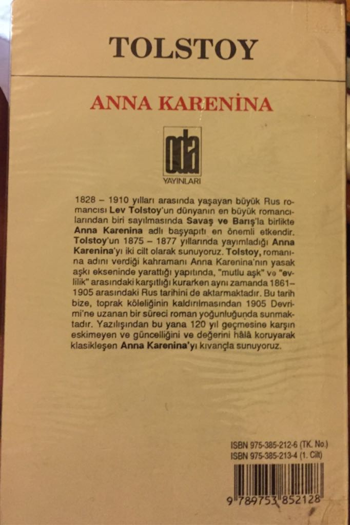 Anna Karenina - Leo Tolstoy book collectible [Barcode 9789753852128] - Main Image 2