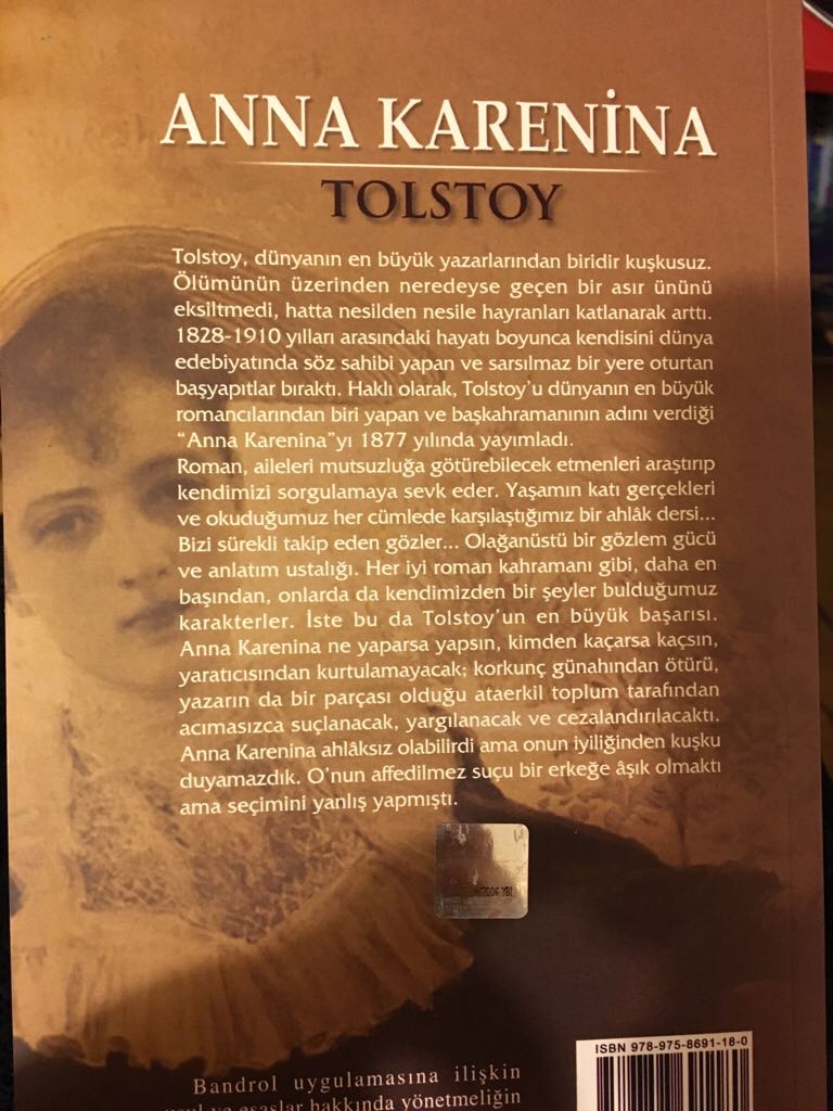 Anna Karenina - Leo Tolstoy book collectible [Barcode 9789758691180] - Main Image 2